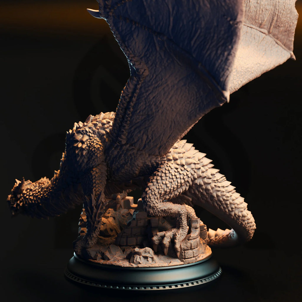 Azmordion the Ever Prideful - Adult Silver Dragon // Miniatură D&D