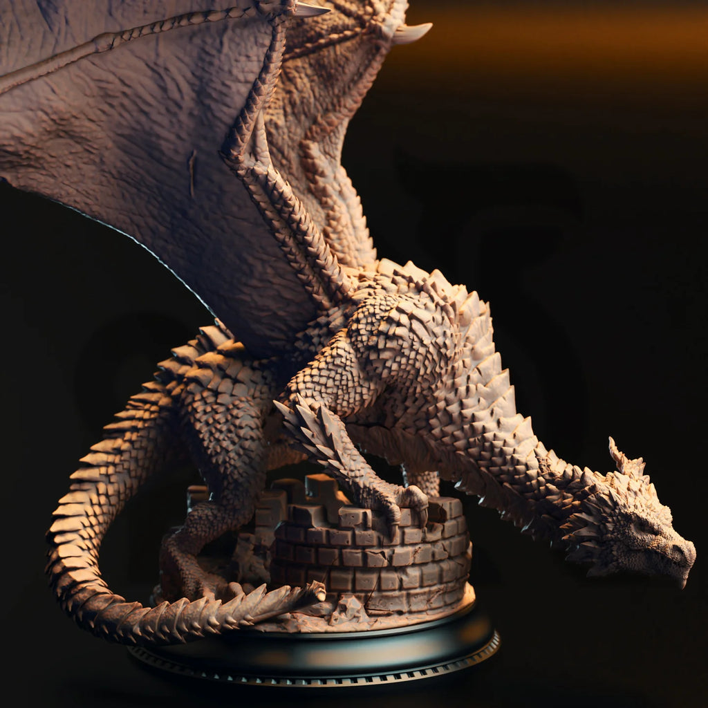 Azmordion the Ever Prideful - Adult Silver Dragon // Miniatură D&D