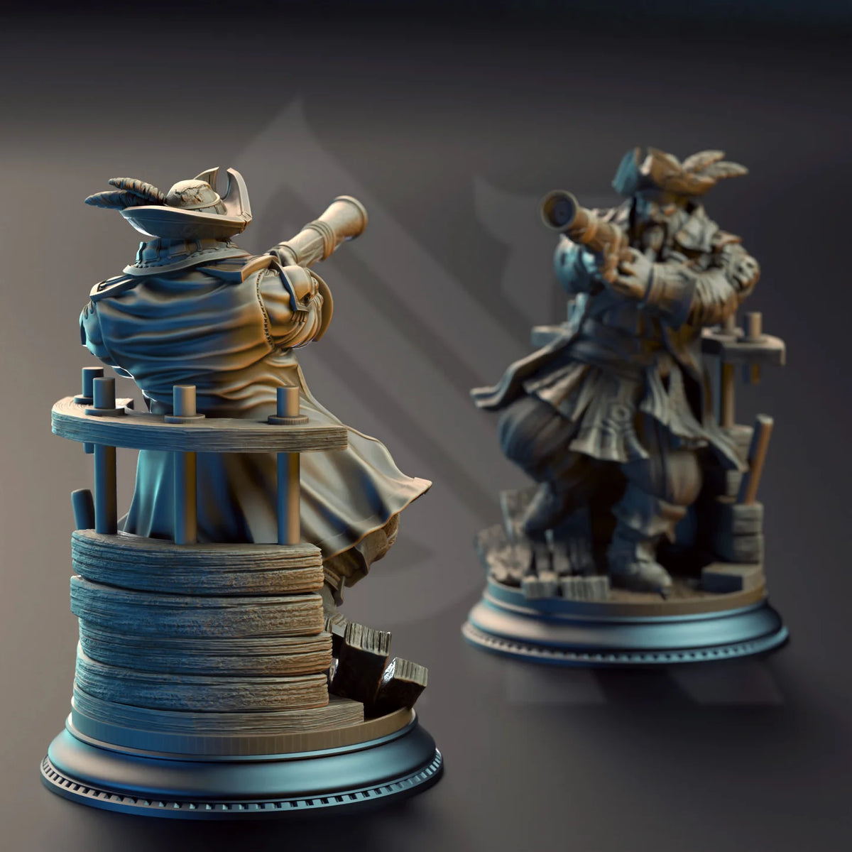 Baradin Blackbeard - Captain of the Gilded Seahorse // Miniatură D&D