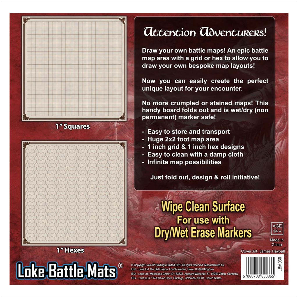 Battle Map Board: Grid & Hex