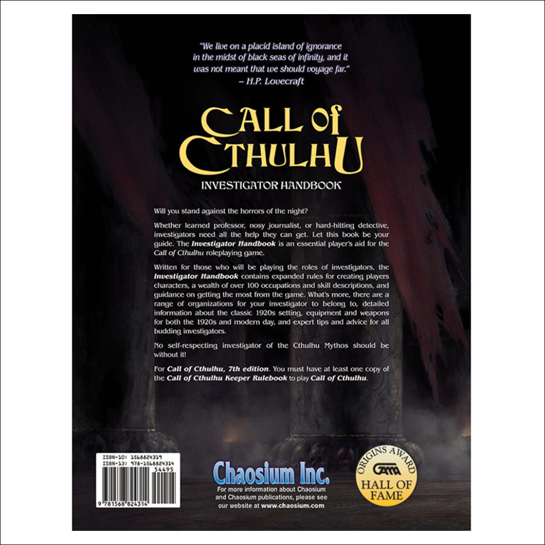 Call of Cthulhu: Investigator Handbook (Ediția Engleză)