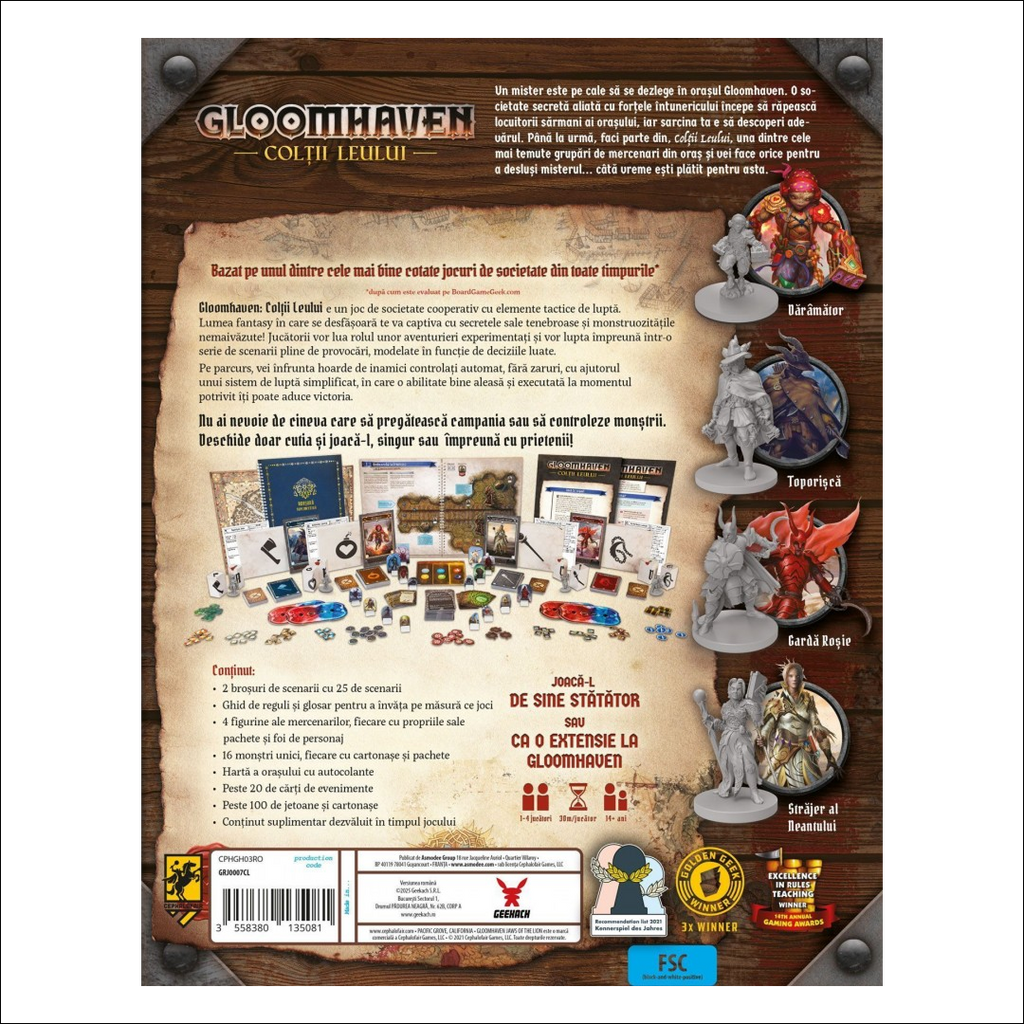 Gloomhaven: Colții Leului - Joc Cooperativ (Ediția Română)
