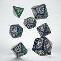 Set de zaruri Tribal: Blue-green & Beige