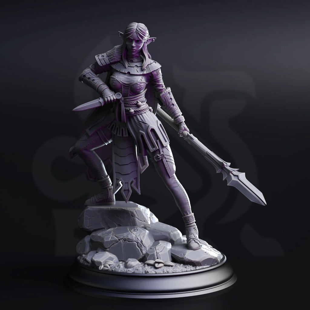 Vixa - Drow Pathfinder of the Deep // Miniatură D&D
