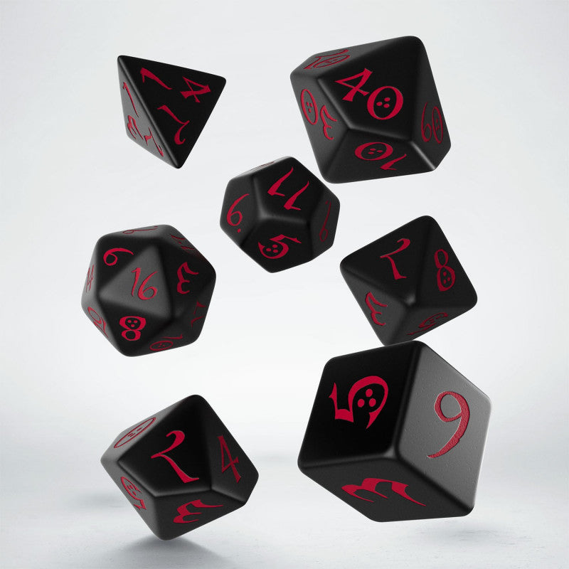 Set de zaruri Classic RPG Black & Red