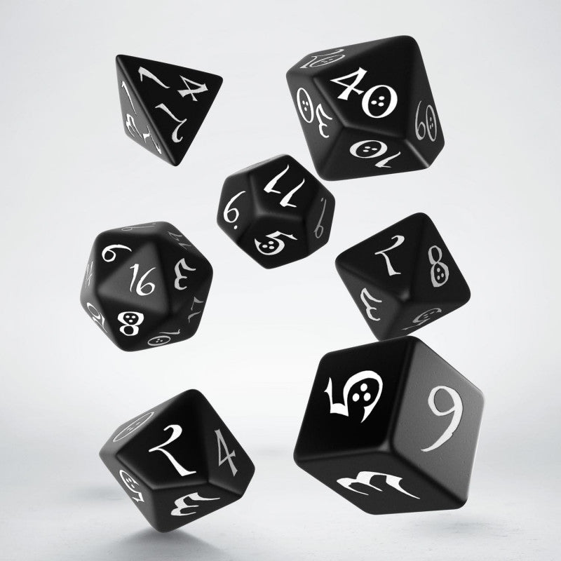 Set de zaruri Classic RPG Black & White