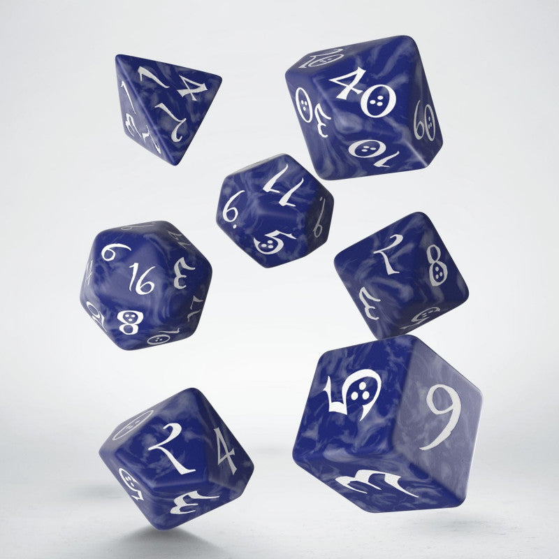 Set de zaruri Classic RPG Cobalt & White