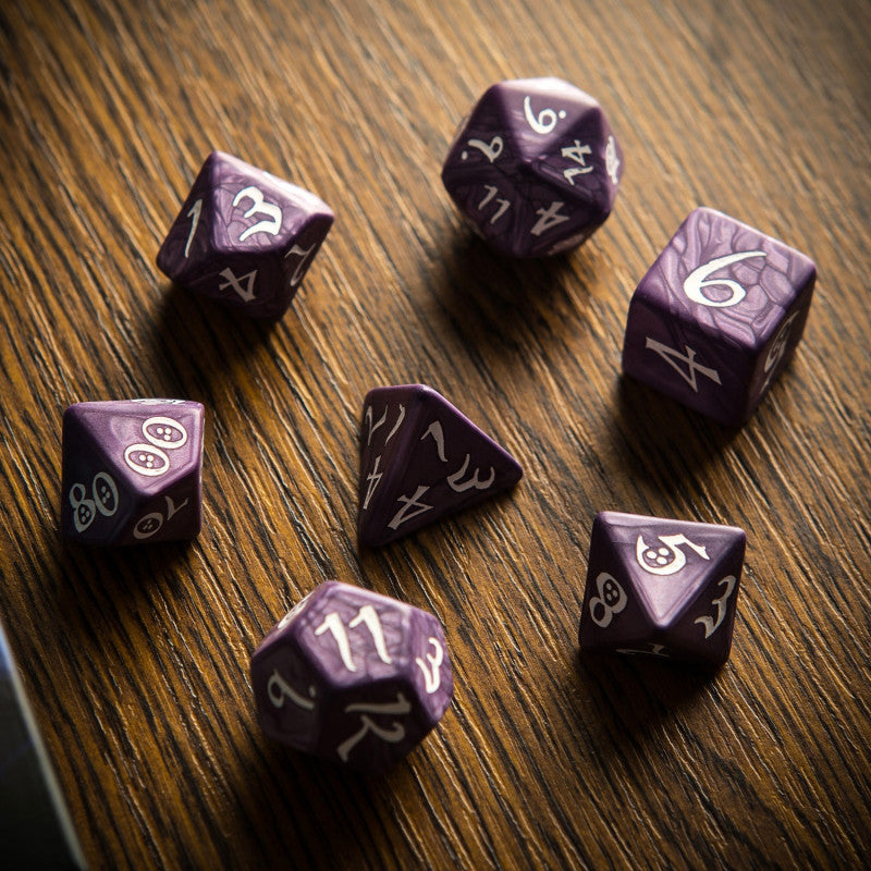 Set de zaruri Classic RPG Lavender & White
