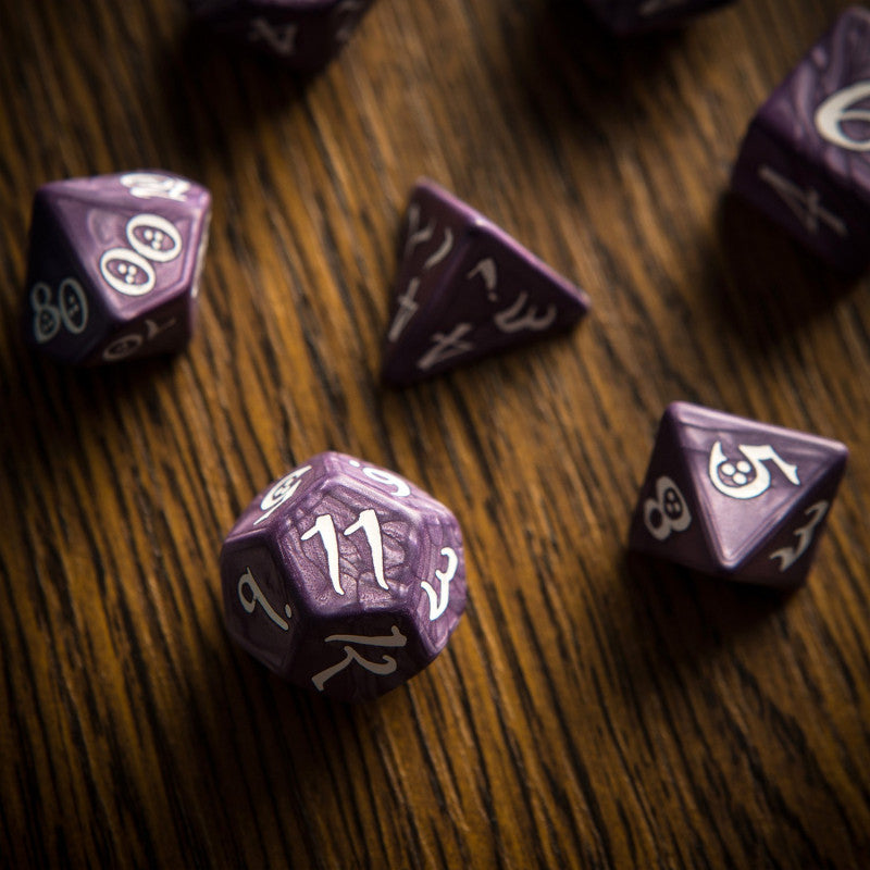 Set de zaruri Classic RPG Lavender & White