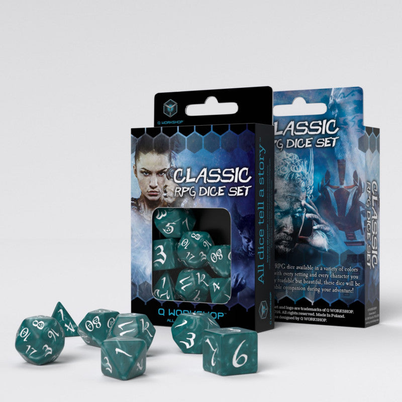 Set de zaruri Classic RPG Stormy & White