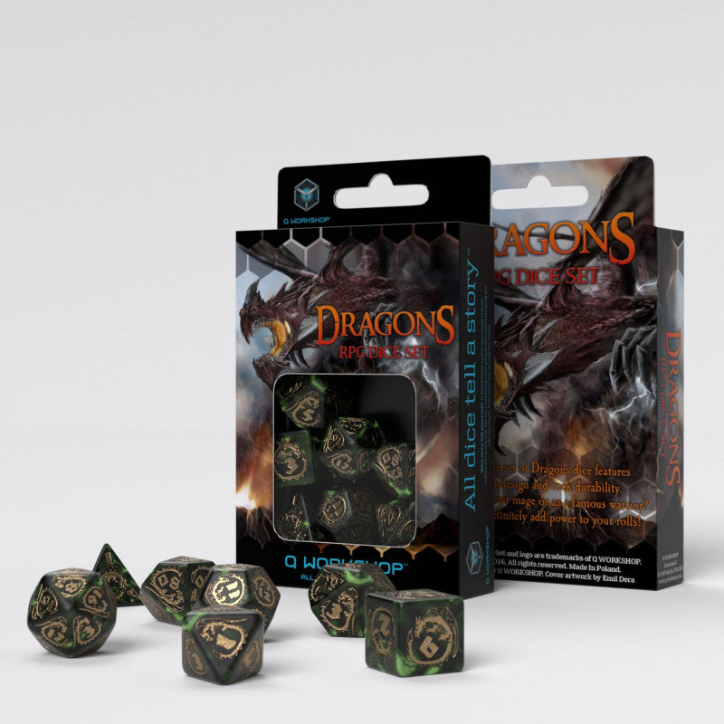 Set de zaruri Dragons: Nephrite