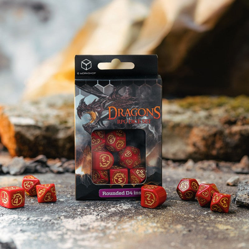 Set de zaruri Dragons Modern: Ruby