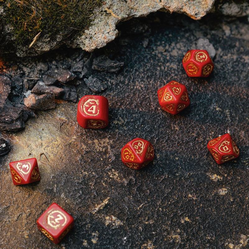 Set de zaruri Dragons Modern: Ruby
