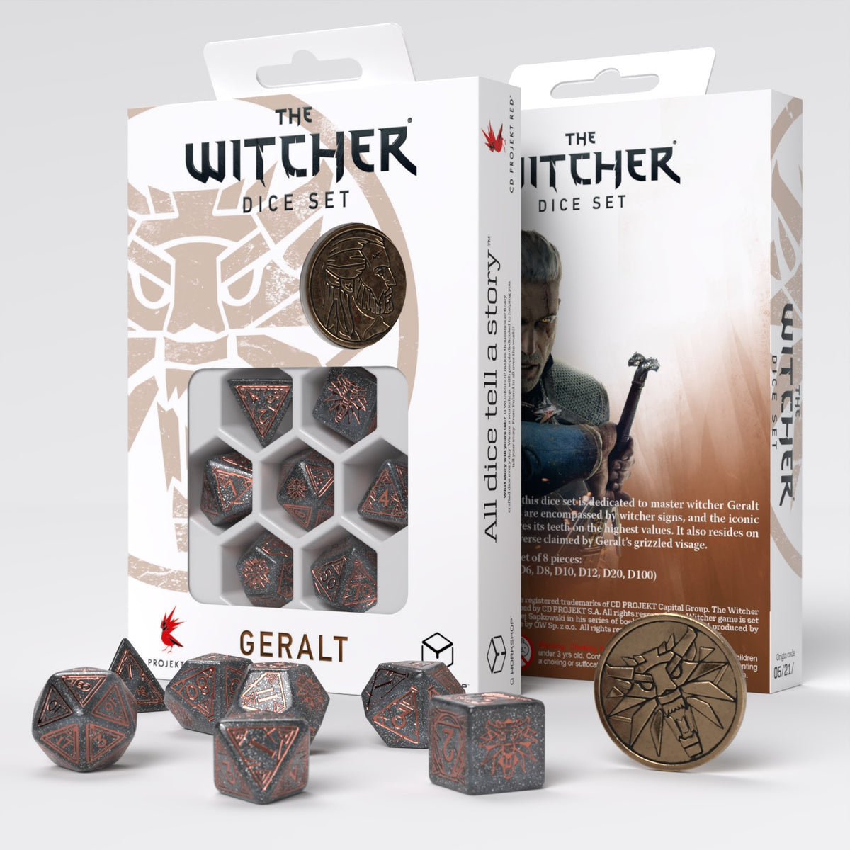 Set de zaruri The Witcher. Geralt - Price of Neutrality