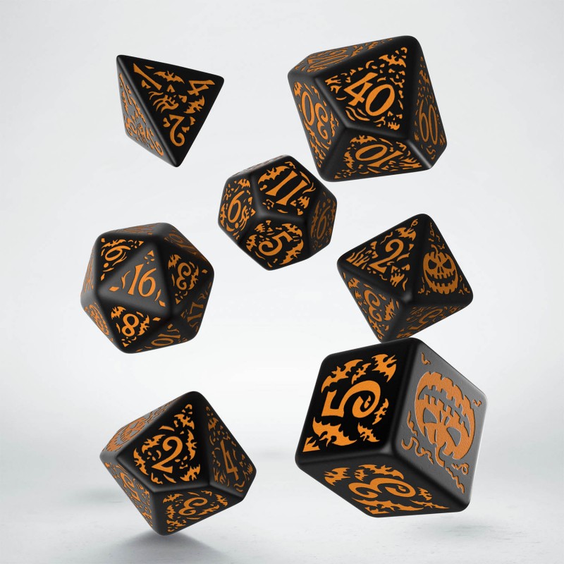 Set de zaruri Halloween Pumpkin Black & Orange
