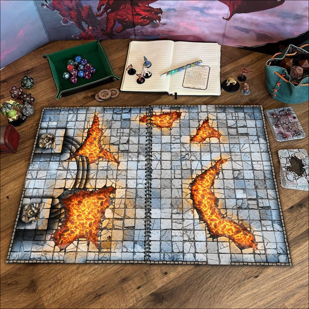 Giant Book of Battle Mats: Dragon Lairs & Dungeons