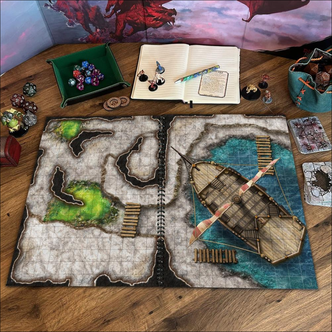 Giant Book of Battle Mats: Dragon Lairs & Dungeons