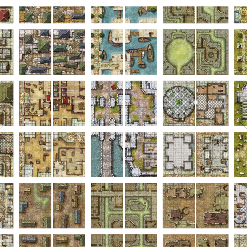Giant Book of Battle Mats: Streets, Sewers & Cemeteries