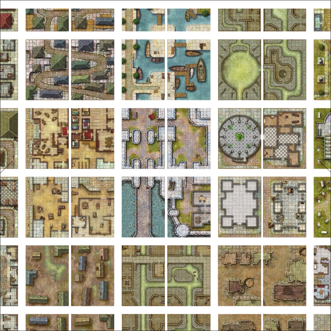 Giant Book of Battle Mats: Streets, Sewers & Cemeteries