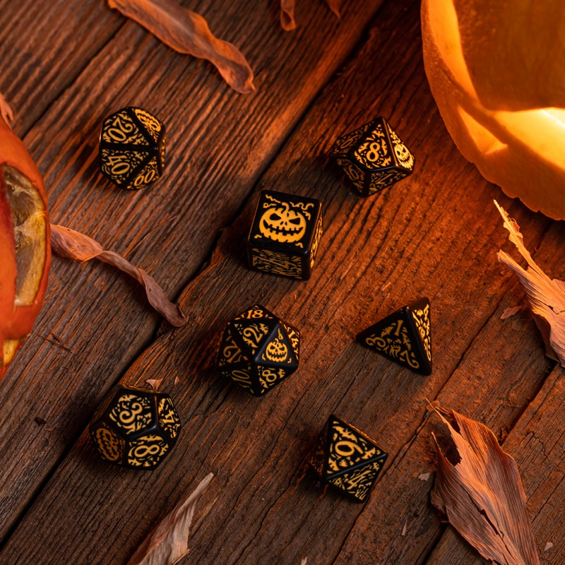 Set de zaruri Halloween Pumpkin - Jack O'Lantern