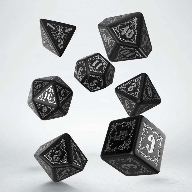 Set de zaruri Bloodsucker Black & Silver
