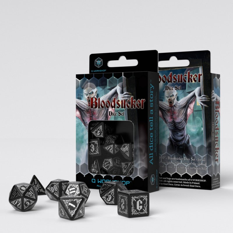 Set de zaruri Bloodsucker Black & Silver
