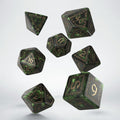 Set de zaruri Runic Bottle-green & Gold