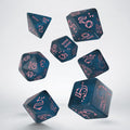 Set de zaruri Sparkling Llama (Glittering Dark Blue & Pink)