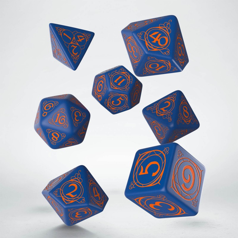 Set de zaruri Wizard Dark-blue & Orange